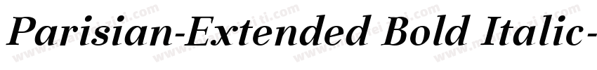 Parisian-Extended Bold Italic字体转换